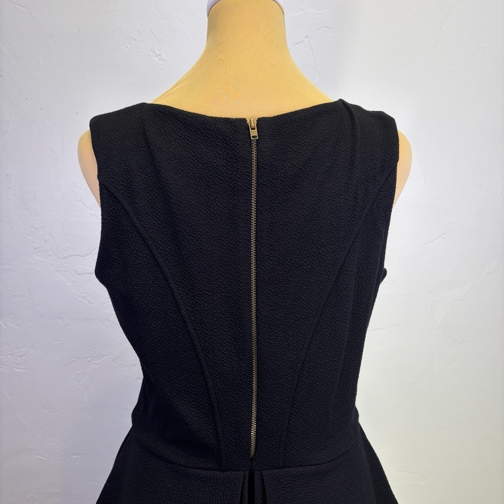 Ganni Miss Marple Peplum Dress Size Medium Black Capsule Staple Classic‎ Classy - Picture 6 of 13